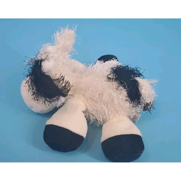 Ganz Webkinz Black White Cow 10" Plush Stuffed Animal Shaggy No Code - Picture 3 of 10